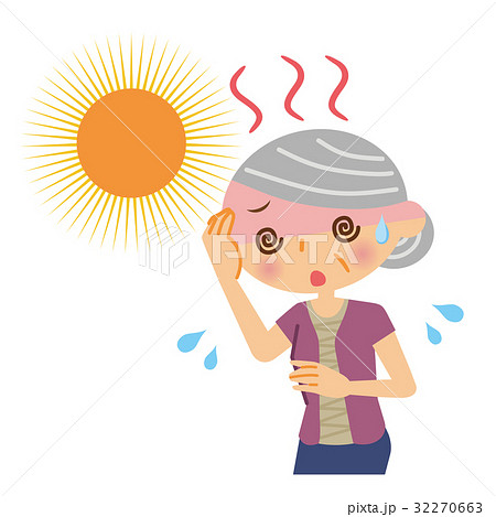 熱中症　シニア　女性 32270663