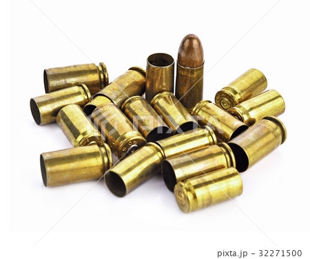 Bullet,bullet casings isolated on white background Bullet,bullet casings isolated on white background 32271500