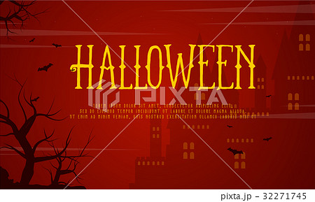 Halloween haunted castle background style 32271745