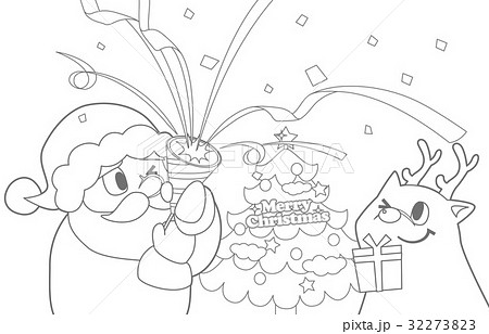 クリスマスぬりえ 32273823
