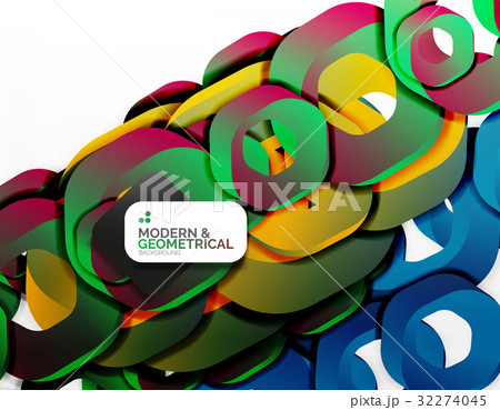 Geometric abstract background, cut chain shapes or 32274045