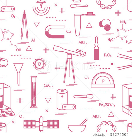 Seamless pattern with variety scientific education 32274504
