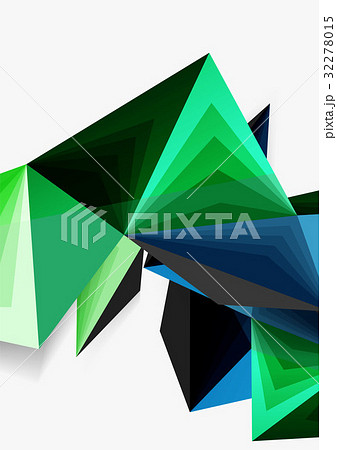 Vector low poly style 3d triangle line Vector low poly style 3d triangle line 32278015