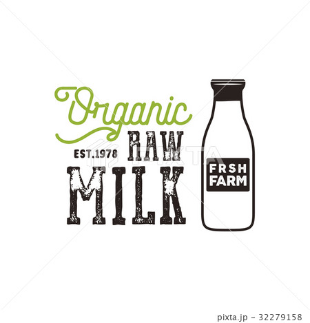 Organic raw milk poster. Farm fresh products 32279158