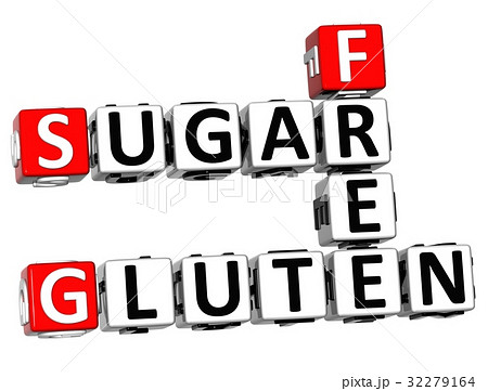 3D Gluten Sugar Free Crossword cube words 32279164