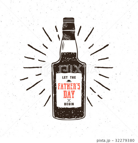 Rum bottle in retro style with sigh - let the Rum bottle in retro style with sigh - let the 32279380