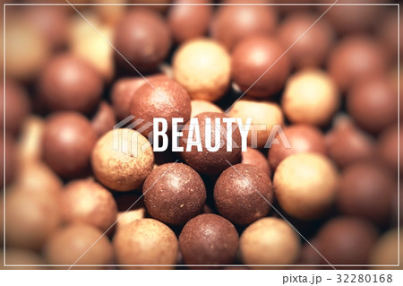 Beige cosmetics multicolor rouge balls background Beige cosmetics multicolor rouge balls background 32280168