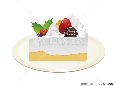 クリスマスショートケーキ1のイラスト素材