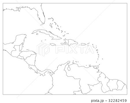 Central America and Carribean states political map 32282459