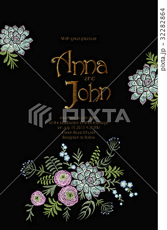 Field flowers wedding invitation. Save the date  32282864