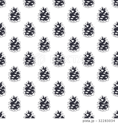 Vintage hand drawn pine cone pattern design 32283034