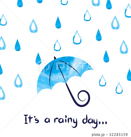 Rainy day background. Watercolor vector - Stock Illustration [32283159] -  PIXTA