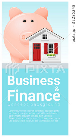 Finance background with small house and piggy bank Finance background with small house and piggy bank 32285248
