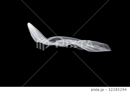 wedding white Bridal veil isolated on black 32285294