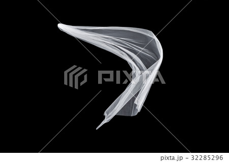 wedding white Bridal veil isolated on black 32285296