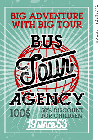 Color vintage tour agency banner 32285741