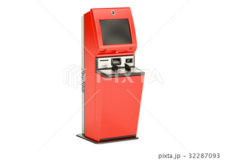 Financial services kiosk, touchscreen terminal Financial services kiosk, touchscreen terminal 32287093