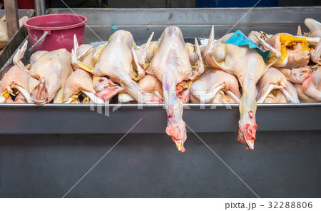 Piled Up raw chicken selling in a morning market 32288806