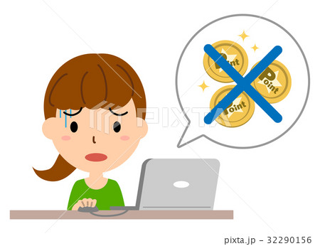 ポイント失効を悲しむ女性 主婦 ポイント失効を悲しむ女性 主婦 32290156