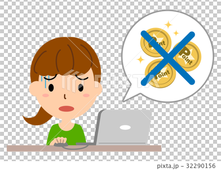 ポイント失効を悲しむ女性 主婦 ポイント失効を悲しむ女性 主婦 32290156
