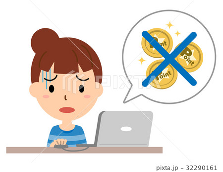 ポイント失効を悲しむ女性 主婦 ポイント失効を悲しむ女性 主婦 32290161