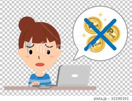 ポイント失効を悲しむ女性 主婦 ポイント失効を悲しむ女性 主婦 32290161