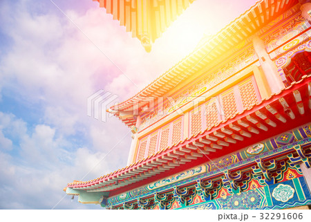 beautiful and detailed asian style Chinese Temple 32291606