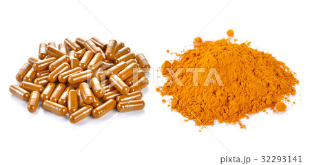 Turmeric (Curcuma) powder and capsules Turmeric (Curcuma) powder and capsules 32293141