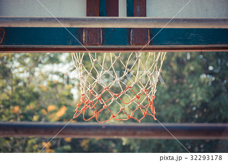 Basketball hoop in park Basketball hoop in park 32293178