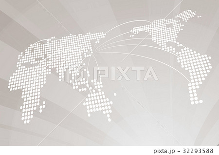 世界進出 地図とライン 32293588