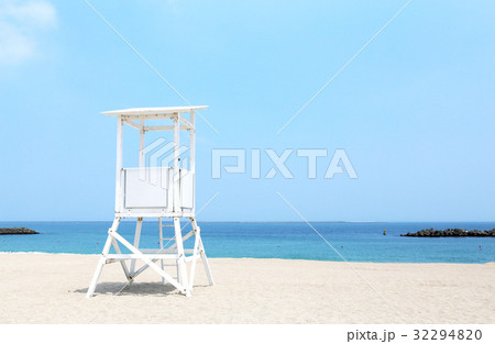 ７月の阿字ヶ浦海岸　茨城県ひたちなか市 32294820