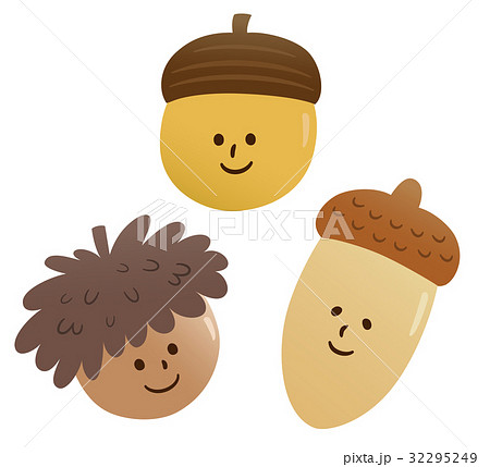 Acorn with happy face Royalty Free Vector Image
