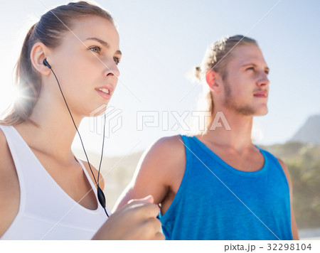 Couple running together Couple running together 32298104
