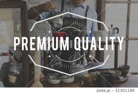 Coffee Drink Premium Quality Standard Word Stamp Banner Graphic 32301180