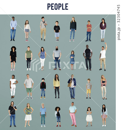 Diversity People Set Gesture Standing Together Studio Isolated Diversity People Set Gesture Standing Together Studio Isolated 32304745