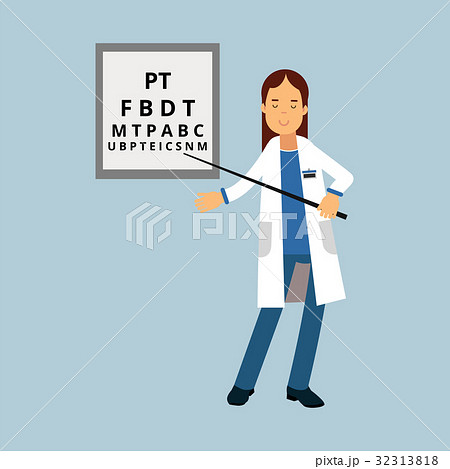 Female doctor ophthalmologist character Female doctor ophthalmologist character 32313818