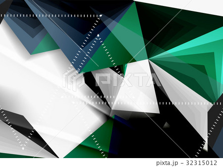 Vector low poly style 3d triangle line 32315012