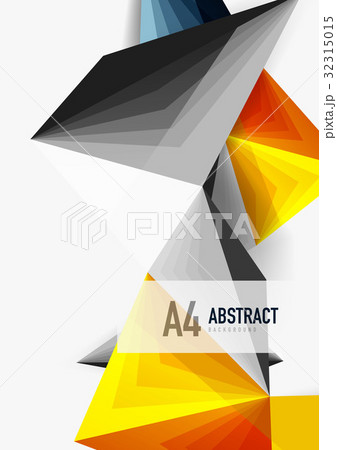 Vector low poly style 3d triangle line Vector low poly style 3d triangle line 32315015