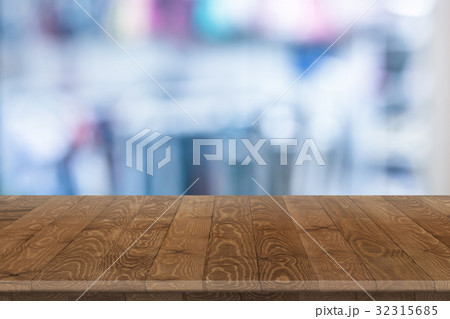 Empty wooden table perspective for product Empty wooden table perspective for product 32315685