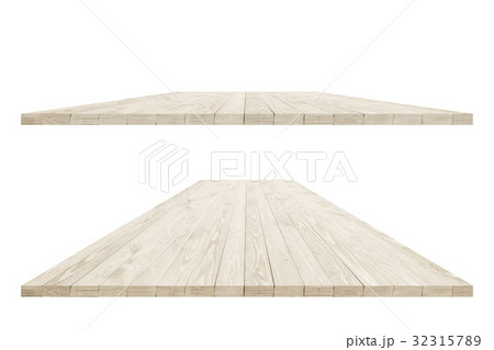 Empty wooden table with clipping path 32315789
