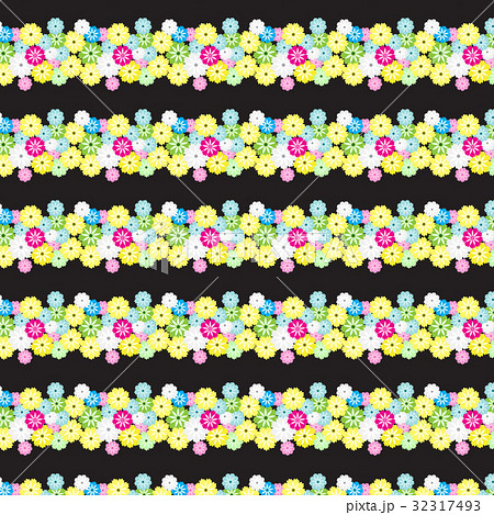 flower bank striped pattern on black background flower bank striped pattern on black background 32317493
