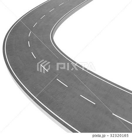 Winding Road isolated on White Background. Road Winding Road isolated on White Background. Road 32320165