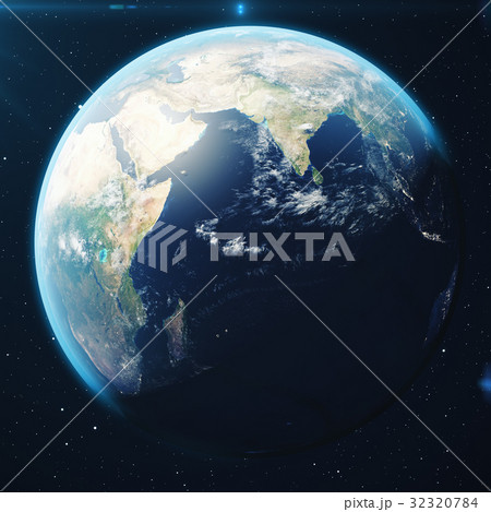 3D Rendering Planet earth from the space at night 32320784