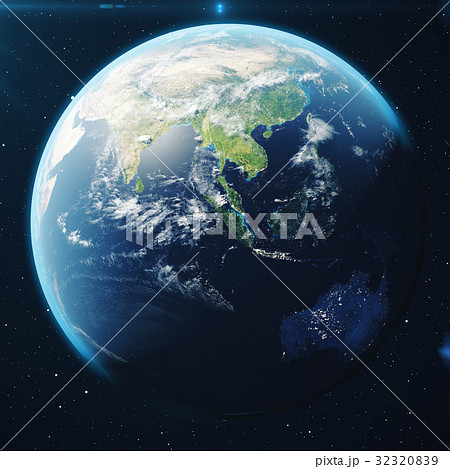 3D Rendering Planet earth from the space at night 3D Rendering Planet earth from the space at night 32320839
