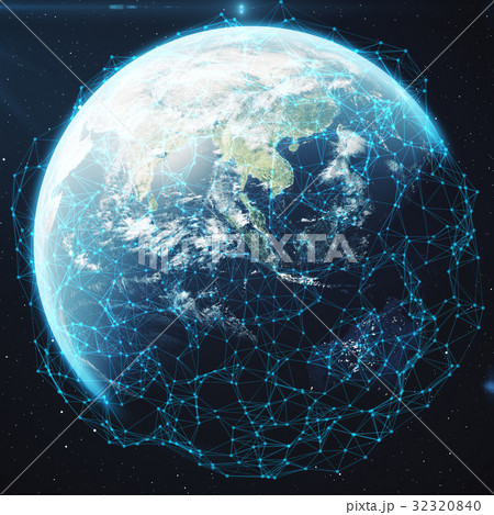 3D rendering Network and data exchange over planet 3D rendering Network and data exchange over planet 32320840