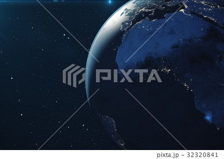 3D Rendering Planet earth from the space at night 3D Rendering Planet earth from the space at night 32320841