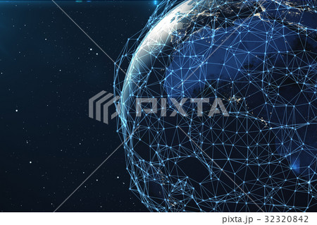 3D rendering Network and data exchange over planet 3D rendering Network and data exchange over planet 32320842