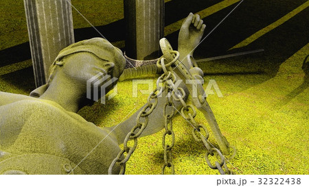 Broken lady of justice 3d rendering 32322438