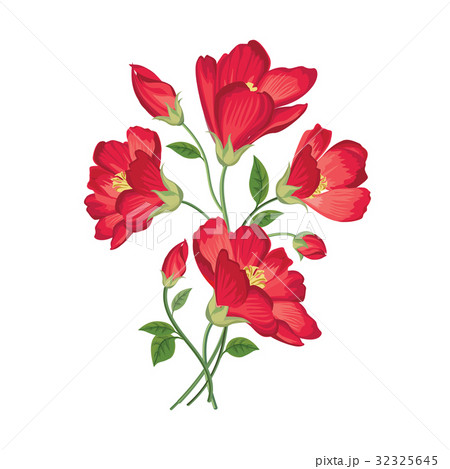 Flower bouquet Floral frame Flourish greeting card 32325645