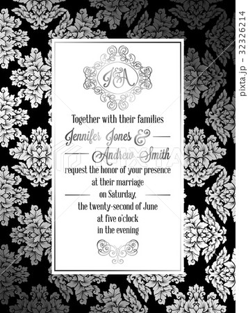 Vintage baroque style wedding invitation Vintage baroque style wedding invitation 32326214